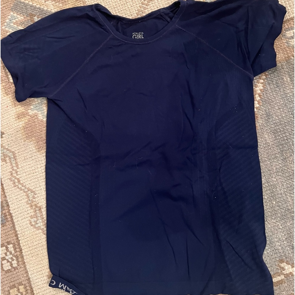 Athleta Girl Power Up short sleeve seamless top Size L/12